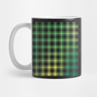 Plaid Pattern Natural Green and Yellow Gradient Mug